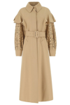CHLOÉ CHLOÉ BELTED RUFFLED TRENCH COAT