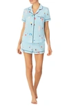 Kate Spade Print Short Pajamas In Blue/ Novel