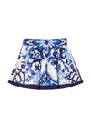 Dolce & Gabbana All-over Graphic-print Skirt In Blue