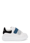 ALEXANDER MCQUEEN KIDS OVERSIZED WHITE LEATHER SNEAKERS