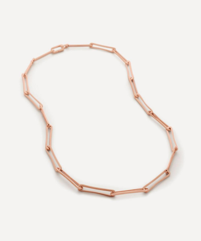 Monica Vinader Rose Gold Plated Vermeil Silver 22'alta Long Link Chain Necklace