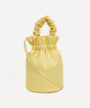 Ganni Women's Satin Pouch Mini-bag In Pale Banana