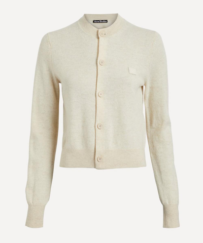 Acne Studios Crew-neck Cardigan In Oatmeal Melange