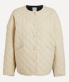 Totême Quilted Organic Cotton Canvas Jacket In Cream