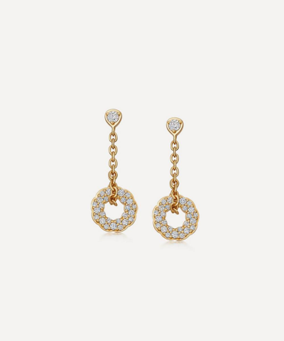 Astley Clarke 14ct Gold Plated Vermeil Silver Asteri Diamond Chain Drop Earrings