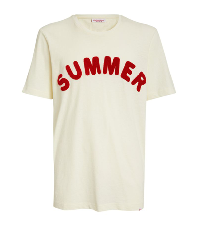 Orlebar Brown Nicolas Summer Toweling-print T-shirt In White