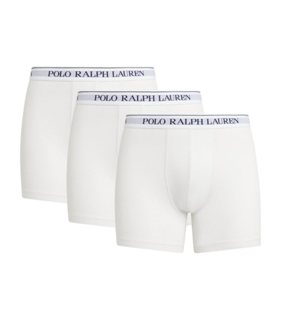 Polo Ralph Lauren Stretch-cotton Boxer Briefs (pack Of 3) In White