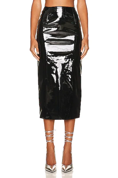 【Alessandra Rich】 Vinylミディスカート Alessandra Rich Vinyl Midi Pencil Skirt In Black | ModeSens