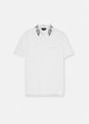 VERSACE BAROCCO EMBROIDERED POLO SHIRT, MALE, WHITE, XS