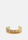 Versace I Ventagli Greca Crystal-embellished Cuff Bracelet In Gold