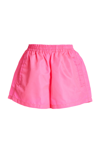 The Frankie Shop Perla Elasticated-waist Twill Shorts In Pink