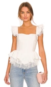 V. Chapman Sorento Corset Top In White