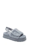 Ugg Disco Genuine Shearling Slingback Slipper In Ash Fog