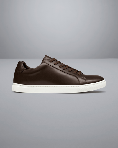 Charles Tyrwhitt Leather Trainers In Brown