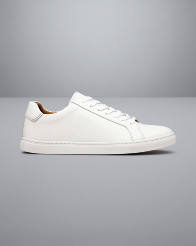 Charles Tyrwhitt Leather Trainers In White
