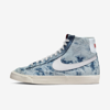 Nike Blazer Mid '77 "washed Denim" Sneakers In Multicolor