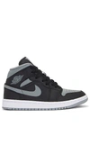 Jordan Air  1 Mid Heritage Style In Black  Particle Grey & White