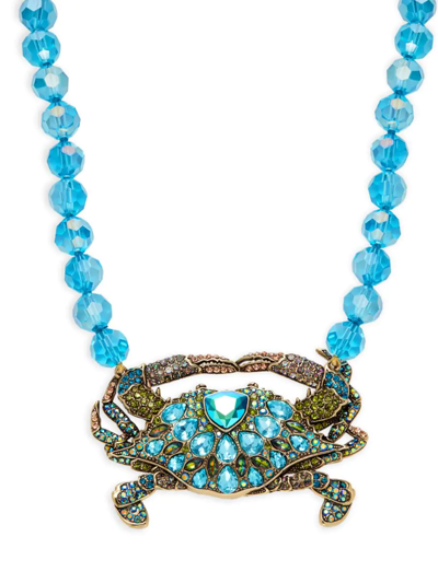 Heidi Daus Women's Crystal, Rhinestone & Glass Crab Pendant Necklace In Metal