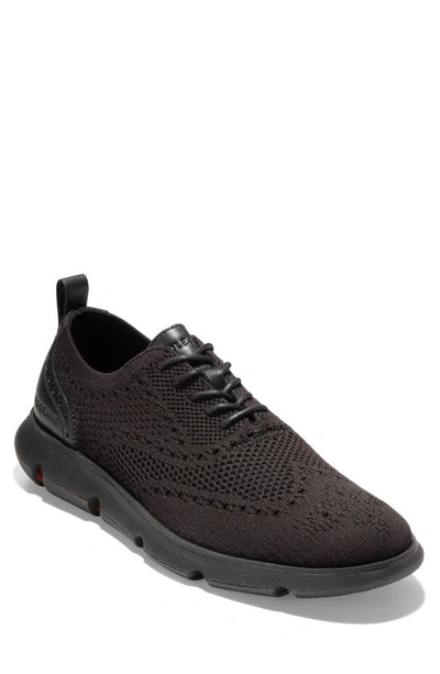 Cole Haan Zerogrand Stitchlite Knitted Oxford Shoes In Black