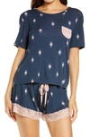 Honeydew Intimates Something Sweet Short Pajamas In Night Mist Geo