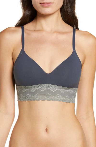 Natori Bliss Perfection Bralette In Ash/ Anchor