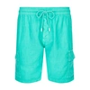 Vilebrequin Men Cargo Linen Bermuda Shorts In Tilleul