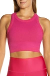 Alo Yoga Seamless Delight High Neck Bra In Fuchsia