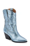 Dolce Vita Women's Landen Western Booties Women's Shoes In Electric Blue Leather