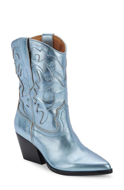 Dolce Vita Women's Landen Western Booties Women's Shoes In Electric Blue Leather