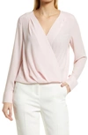 Halogen Cross Front Blouse In Pink Chalk