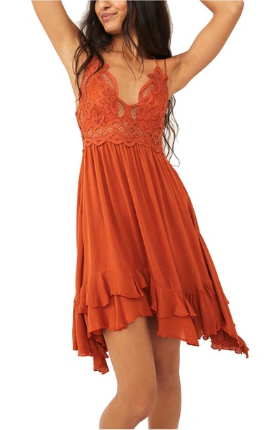 Free People Intimately Fp Adella Frilled Chemise In Ochre