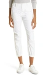 Nili Lotan Stretch Cotton Twill Crop Military Pants In White