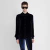 Tom Ford Velvet-effect Long-sleeve Shirt In Blue