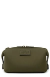 Dagne Dover Small Hunter Water Resistant Toiletry Bag In Dark Moss