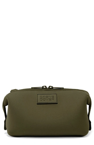 Dagne Dover Small Hunter Water Resistant Toiletry Bag In Dark Moss