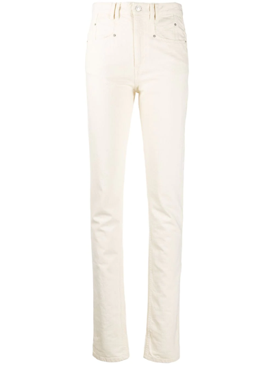 Isabel Marant High-waisted Slim-fit Jeans In Neutrals