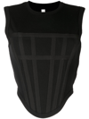 Dion Lee Panelled Corset Top In Black