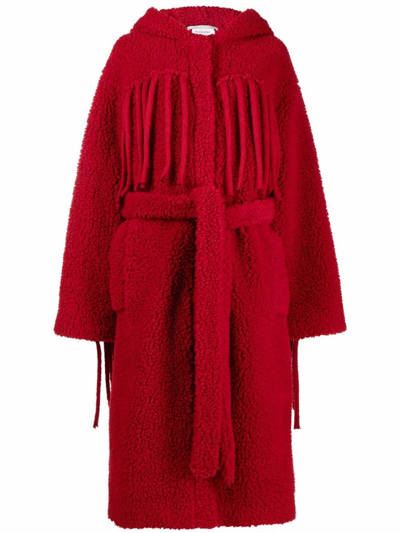 STELLA MCCARTNEY FRINGED BELTED TEDDY COAT
