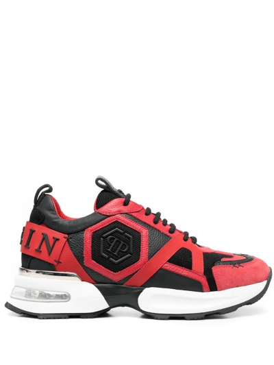 Philipp Plein Hexagon Low-top Sneakers In Rot