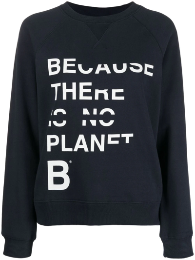 Ecoalf Sweatshirt With Contrasting Details In Blu