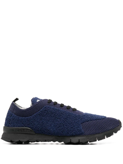 Kiton Lace-up Low-top Sneakers In Blau
