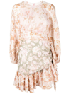 ZIMMERMANN FLORAL-PRINT LINEN MINI DRESS