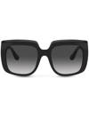 Dolce & Gabbana Square-frame Sunglasses In Black Grey