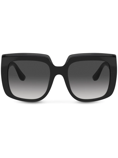 Dolce & Gabbana Square-frame Sunglasses In Black Grey
