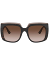 Dolce & Gabbana Square-frame Sunglasses In Braun