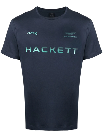 Hackett Logo-print T-shirt In Blue