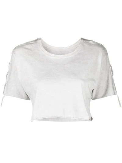 Isaac Sellam Experience Raw-hem Crop Top In Grau