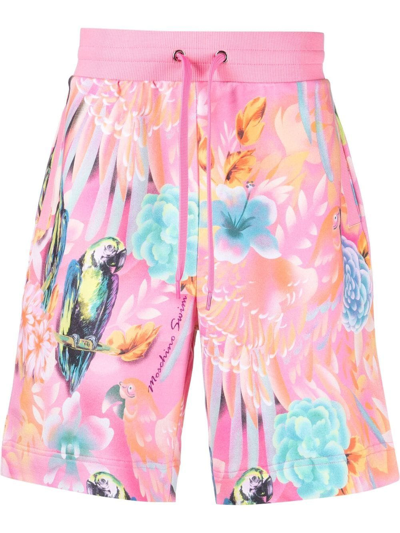 Moschino Graphic-print Swim Shorts In Pink