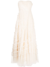 Needle & Thread Ruffled-detail Sleeveless Dress In Nude