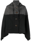 See By Chloé Be-material Coat With Hood And Button Fastening In Schwarz